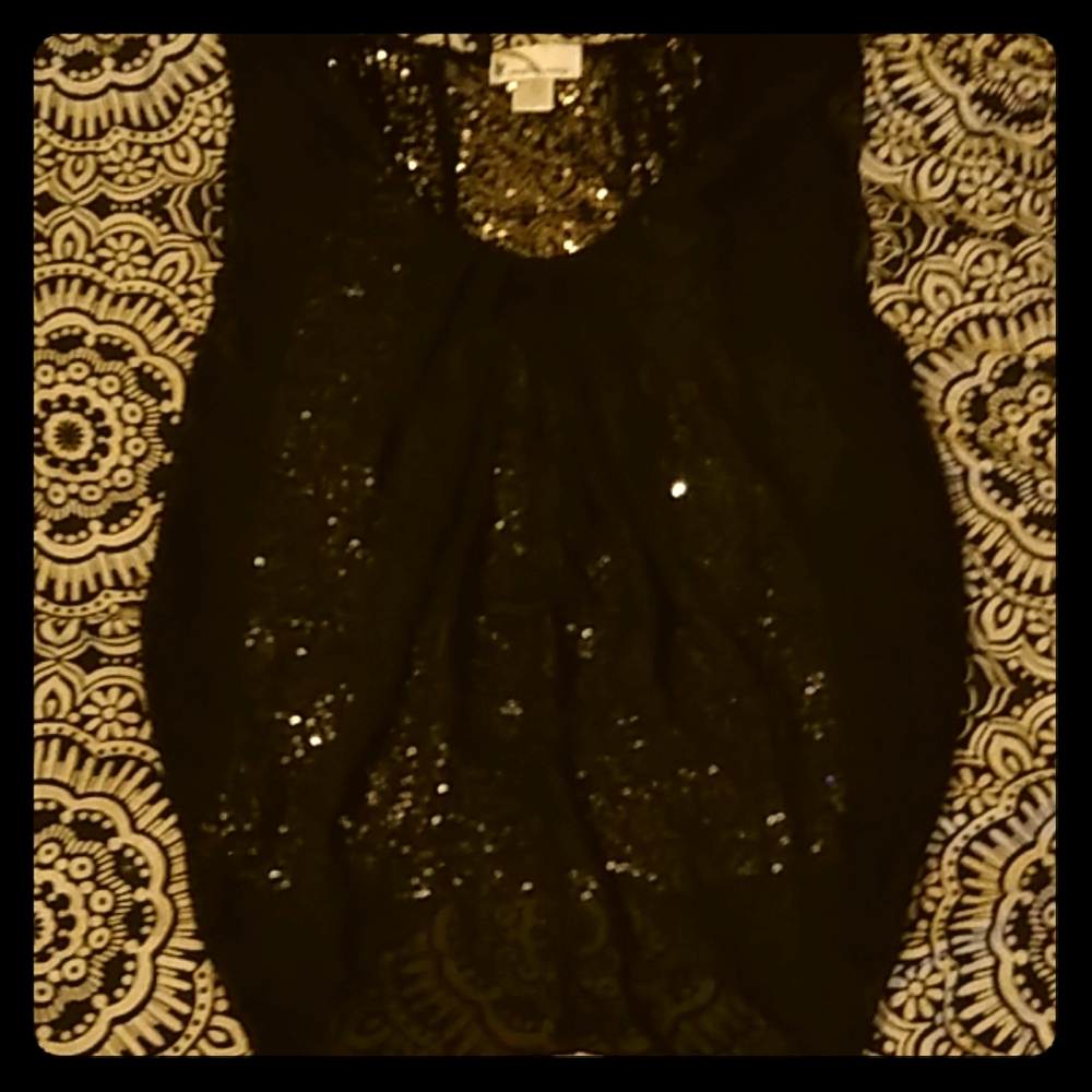 Black sequin blouse sm-md